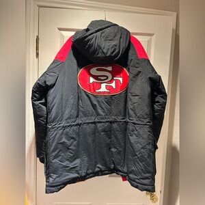 Vintage Mirage San Francisco 49’ers Football NFL Long Puffer Jacket - L